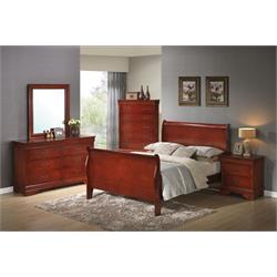 COASTER 7PC RED BROWN BED SET 200431Q-S5 Image